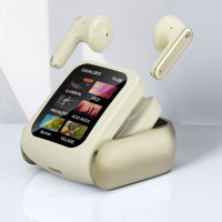 Wireless Earbuds with LCD Touch Control, Bluetooth v5.4, IPX-5 Waterproof, ANC, ENC