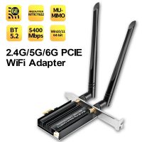 WiFi 6E AX3000 PCIe Network Card for PC with Heat Sink - Bluetooth 5.2, 802.11AXE Tri Band Wireless Adapter with MU-MIMO, Ultra-Low Latency, Supports Windows 11, 10 (64bit)