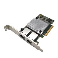 10Gb Base-T PCIe X8 X16, dual Port RJ45 Network Adapter, 10000/1000/100/10 Mbps, with X540-T2 Intel chipset,  for PC, Compatible with Windows 10/11, Windows Server 2019/22 and Linux