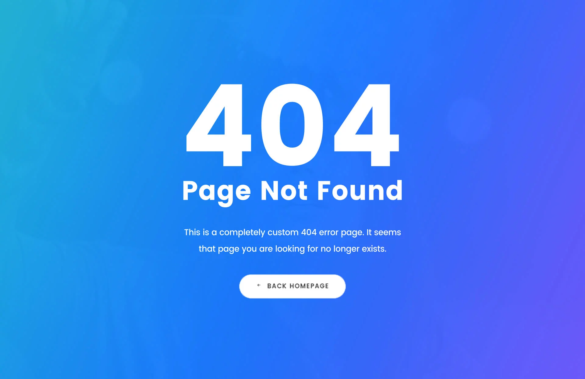 404 Error - Page Not Found