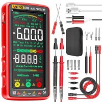 ANENG Digital Multimeter Tester Color LCD TRMS Auto-Ranging 6000 Counts Smart Ohm Amp Voltmeter with Analog Bar Measures NCV,DC/AC Current,Voltage,Resistance,Diodes,Continuity,Capacitance,Temperature